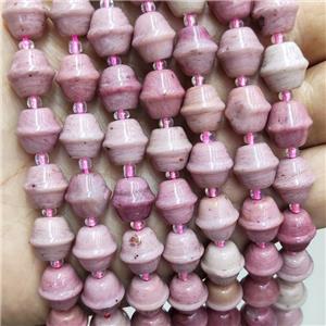 Pink Wood Lace Jasper Beads Bicone, approx 10-11mm [GB17436]