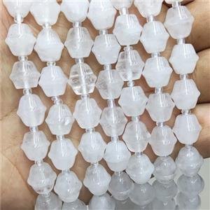 White Jade Bicone Beads, approx 10-11mm [GB17443]