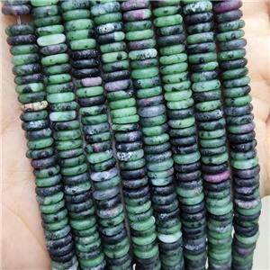 Ruby Zoisite Heishi Beads Matte, approx 6mm [GB17450]