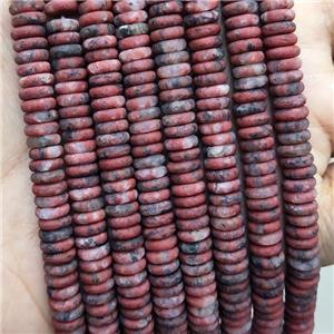 Natural Red Sesame Jasper Heishi Beads Matte, approx 6mm [GB17454]