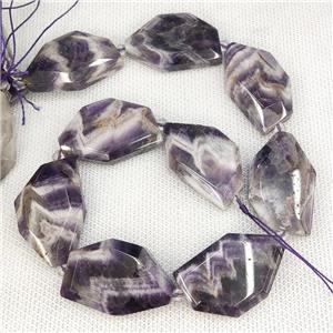 Natural Dogteeth Amethyst Beads Slice, approx 20-38mm [GB17480]