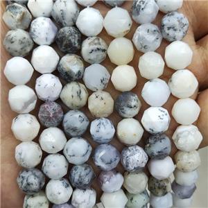 Natural Moss Opal Beads White Cut Round, approx 9-10mm [GB17545-10MM]