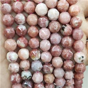 Natural Plum Blossom Jasper Beads Pink Cut Round, approx 9-10mm [GB17546-10MM]