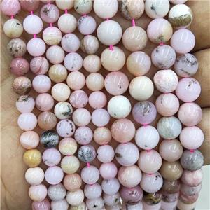 Natural Pink Opal Beads Smooth Round, approx 6mm dia [GB17563-6MM]
