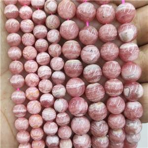 Natural Argentina Rhodochrosite Beads Pink Smooth Round, approx 6mm dia [GB17567-6MM]