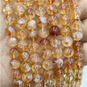 Natural Yellow Citrine Beads B-Grade Smooth Round, approx 10mm dia [GB17575-10MM]