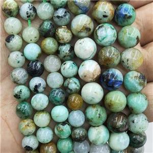 Natural Chrysocolla Beads Green B-Grade Smooth Round, approx 10mm dia [GB17576-10MM]