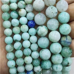 Natural Chrysocolla Beads Green Smooth Round, approx 8mm dia [GB17577-8MM]