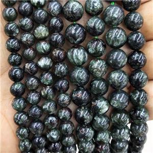 Natural Green Charoite Beads Smooth Round, approx 6mm [GB17586-6MM]