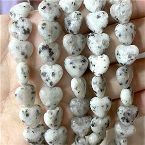 Kiwi Jasper Heart Beads, approx 8mm [GB17628-8MM]