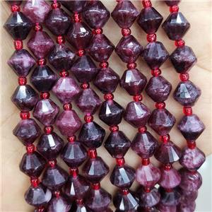 Garnet Beads Bicone Red Dye, approx 8mm [GB17653]