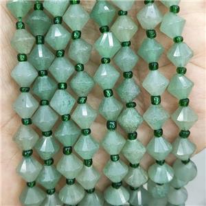 Natural Green Aventurine Bicone Beads, approx 8mm [GB17656]