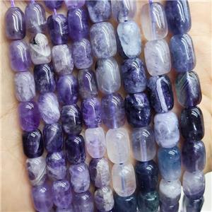 Purple Amethyst Barrel Beads, approx 6x9mm [GB17676]