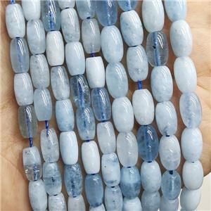 Natural Blue Aquamarine Barrel Beads, approx 5x9mm [GB17677-5X9MM]