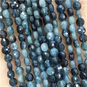 Natural Blue Tourmaline Beads Faceted Circle A-Grade, approx 4mm [GB17785]