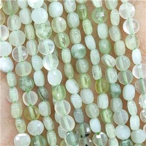 Natural New Mountain Jade Beads Green Faceted Circle, approx 4mm [GB17813]