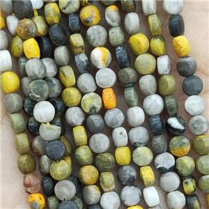 Natural Bumblebee Jasper Beads Faceted Circle, approx 4mm [GB17819]