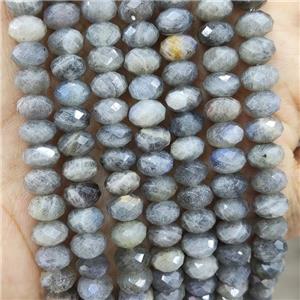 Natural Labradorite Beads Faceted Rondelle, approx 8mm [GB17845]
