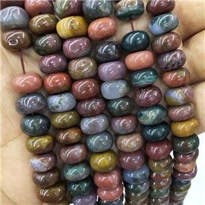 Natural Indian Agate Rondelle Beads Square Multicolor, approx 10-12mm [GB17877]