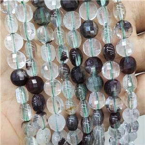 Natural Celadonite Beads Green Faceted Circle, approx 8mm [GB17927-8MM]