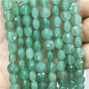 Natural Green Aventurine Beads Faceted Circle, approx 6mm [GB17932]