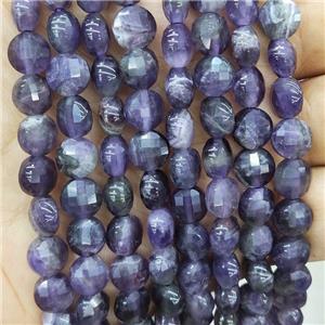 Natural Purple Amethyst Beads Faceted Circle, approx 6mm [GB17950-6MM]