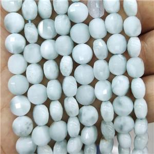 Natural Snowflake Angelite Beads Green Faceted Circle, approx 8mm [GB17953]