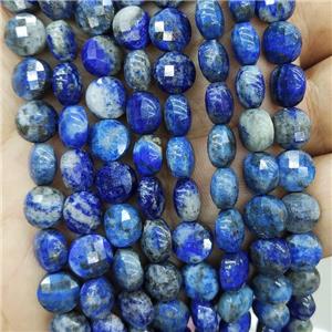 Natural Blue Lapis Lazuli Beads Faceted Circle, approx 6mm [GB17958]