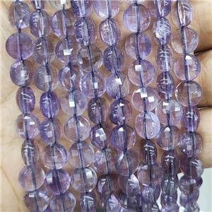 Natural Purple Amethyst Beads Faceted Circle, approx 6mm [GB17961-6MM]