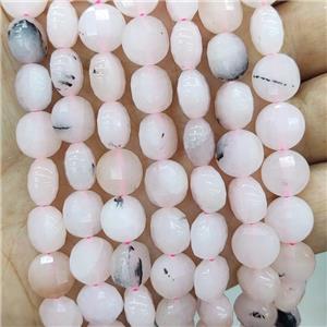 Pink Jade Beads Dye Faceted Circle, approx 8mm [GB17985-8MM]