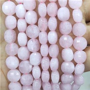 Pink Jade Beads Dye Faceted Circle, approx 8mm [GB17986-8MM]