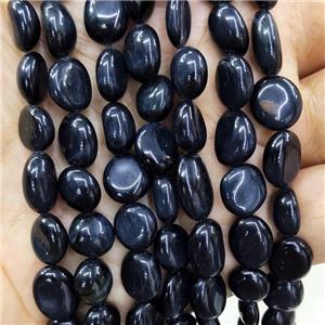Natural Inkblue Tiger Eye Stone Chips Beads Freeform, approx 8-10mm [GB18001]