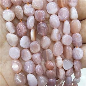 Natural Peach Sunstone Chips Beads Freeform, approx 7-10mm [GB18004]
