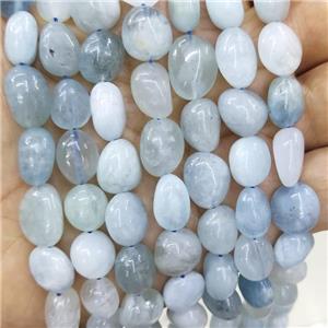 Natural Blue Aquamarine Beads Chips Freeform, approx 10-12mm [GB18005]