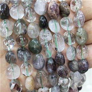 Natural Chlorite Quartz Chips Beads Green Freeform, approx 10-12mm [GB18006]