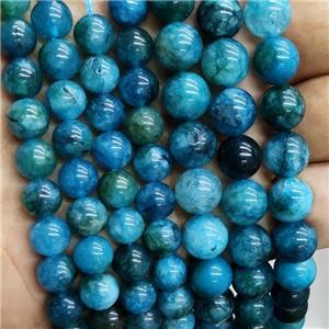 Blue Jade Beads Dye Smooth Round, approx 10mm dia [GB18015-10MM]