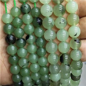 Green Jade Beads Dye Smooth Round, approx 10mm dia [GB18017-10MM]
