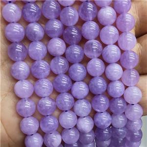 Purple Jade Beads Dye Smooth Round, approx 10mm dia [GB18021-10MM]