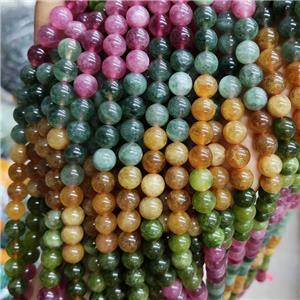 Jade Beads Multicolor Dye Smooth Round, approx 10mm dia [GB18025-10MM]