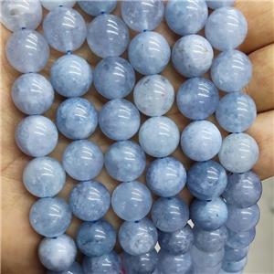Blue Jade Beads Dye Smooth Round, approx 12mm dia [GB18026]
