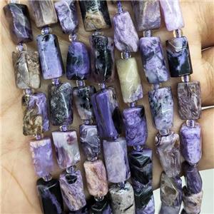 Natural Charoite Beads Purple Tube, approx 7-14mm [GB18036]