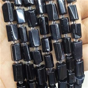 Natural Black Onyx Agate Beads Tube, approx 7-14mm [GB18042]