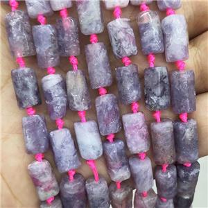 Natural Pink Tourmaline Beads Tube, approx 7-14mm [GB18047]