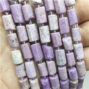 Natural Purple Lepidolite Beads Tube, approx 7-14mm [GB18055]