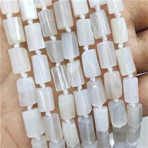 Natural White Moonstone Column Beads, approx 7-14mm [GB18060]
