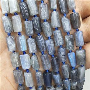 Natural Labradorite Beads Tube, approx 7-14mm [GB18063]