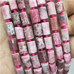 Natural Pink Rhodonite Beads Tube, approx 7-14mm [GB18073]
