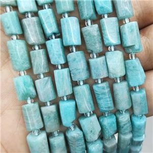 Natural Green Amazonite Beads Tube, approx 7-14mm [GB18079]