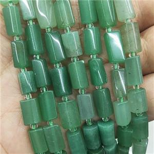Natural Green Aventurine Column Beads, approx 7-14mm [GB18099]
