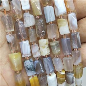 Natural Botswana Agate Beads Tube, approx 7-14mm [GB18100]
